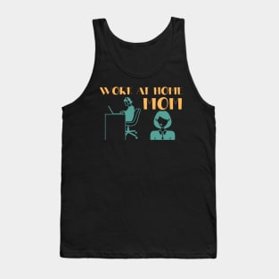 Minimalist Work At Home Graphic Illustration Tank Top